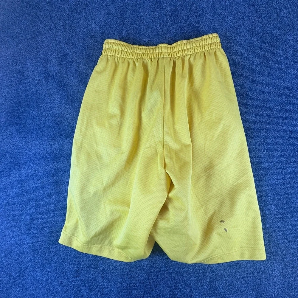 Air Jordan Basketball Shorts Mens 28x10.5 Yellow Logo Mesh Drawstring Athletic